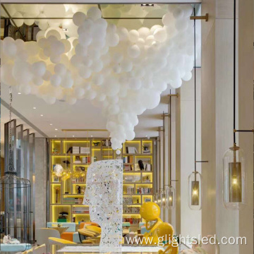 Modern art decor gallery decoration plastic balloon pendant lighting chandelier